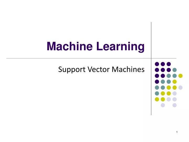 machine learning