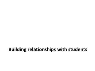 Building relationships with students