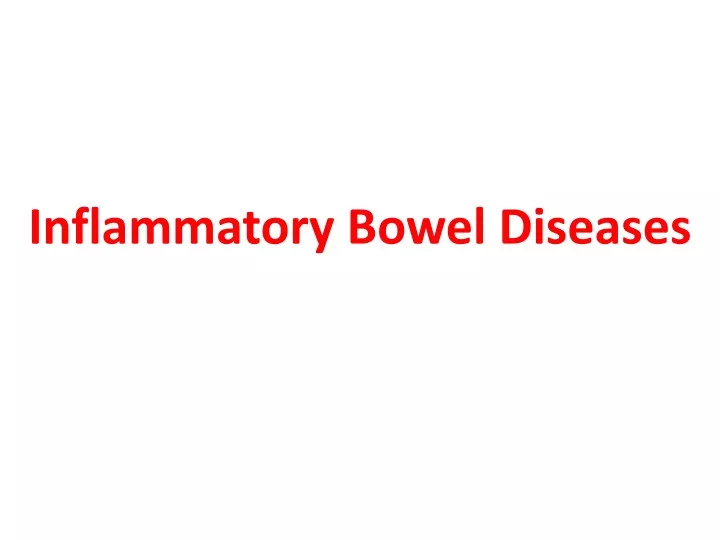inflammatory bowel diseases