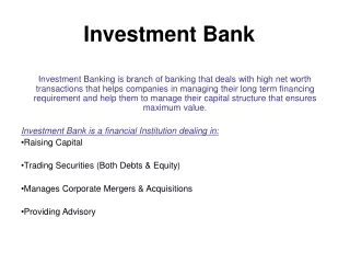 Investment Bank