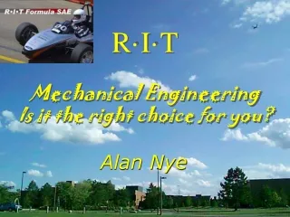 R · I · T Mechanical Engineering Is it the right choice for you?