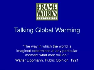 Talking Global Warming