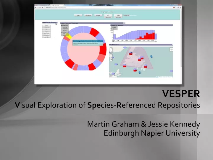 vesper v isual e xploration of spe cies r eferenced repositories