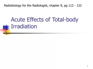 Acute Effects of Total-body Irradiation