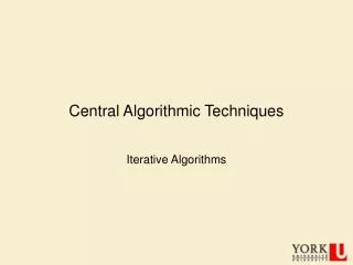 Central Algorithmic Techniques