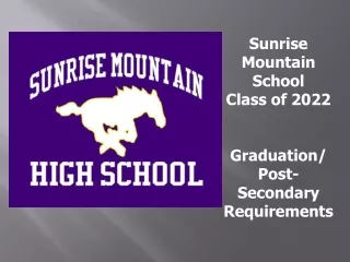 Sunrise Mountain School Class of 2022 Graduation/ Post-Secondary Requirements