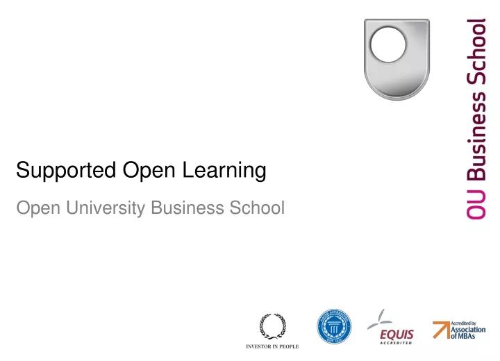supported open learning