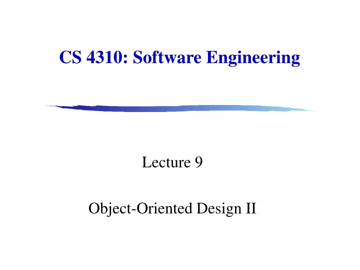 cs 4310 software engineering