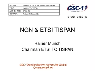 NGN &amp; ETSI TISPAN