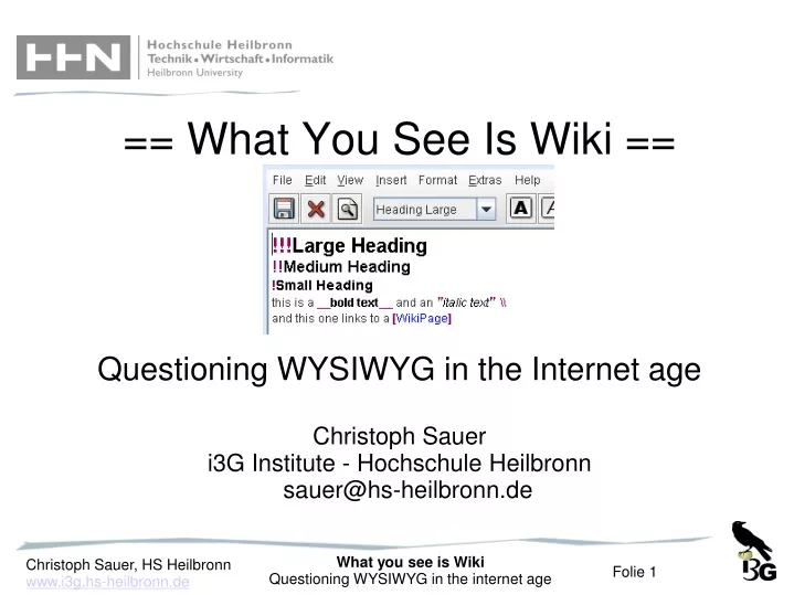 what you see is wiki questioning wysiwyg