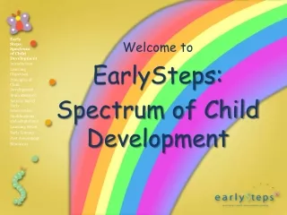 Welcome to  EarlySteps: Spectrum of Child Development