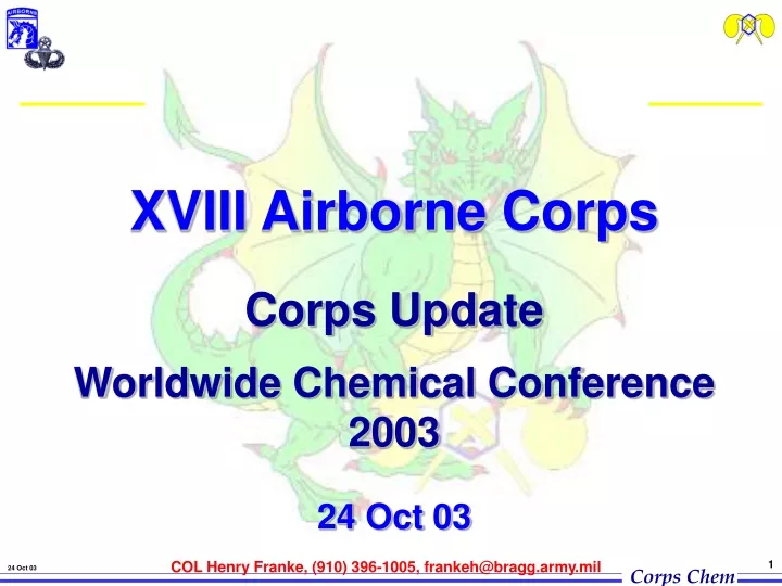 xviii airborne corps corps update worldwide