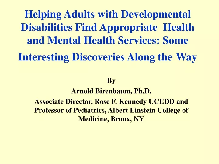 helping adults with developmental disabilities