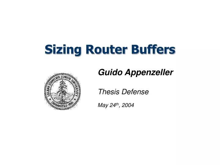 sizing router buffers