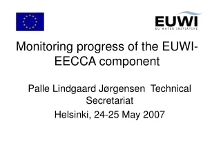 Monitoring progress of the EUWI-EECCA component