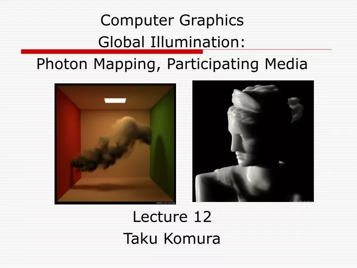 computer graphics global illumination photon
