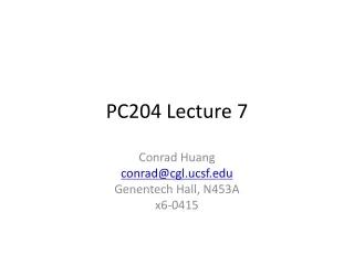 PC204 Lecture 7