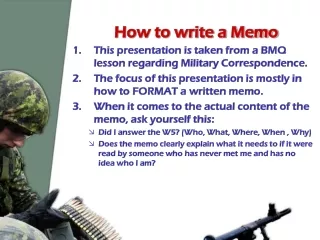 How to write a Memo