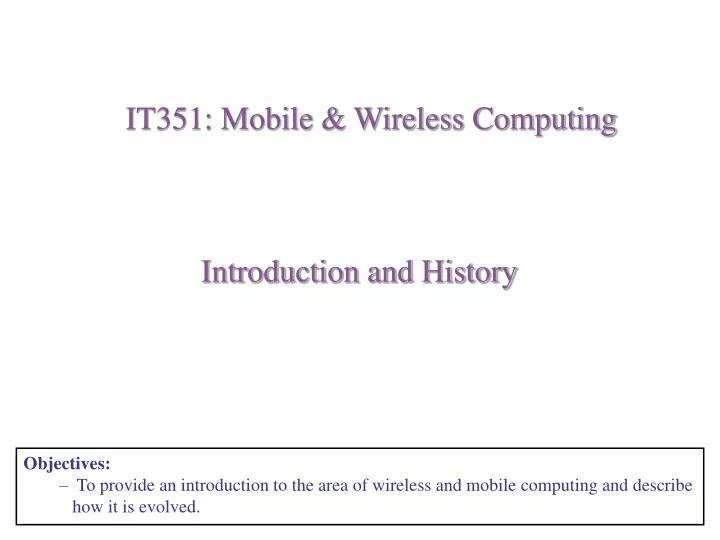 it351 mobile wireless computing