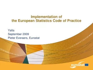 Implementation of the European Statistics Code of Practice