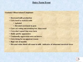 Dairy Farm Event