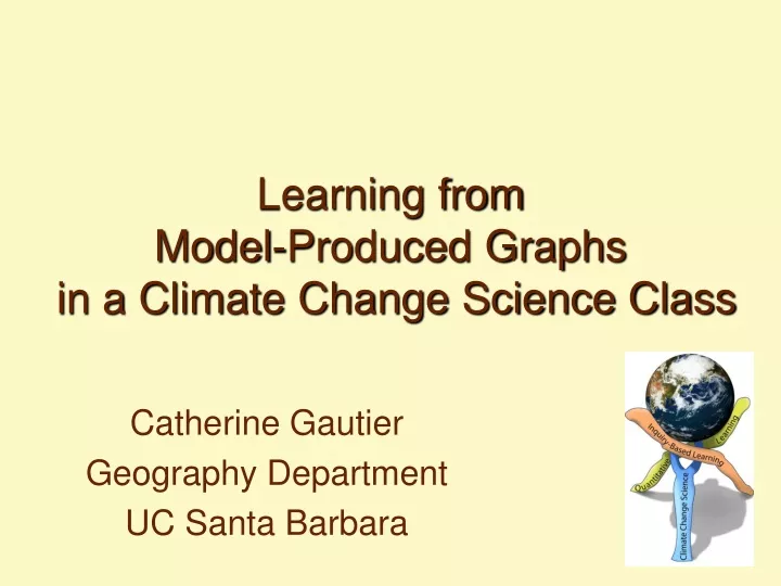 learning from model produced graphs in a climate change science class