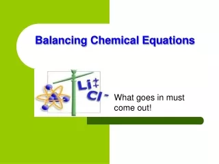 Balancing Chemical Equations