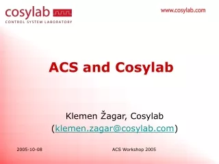 ACS and Cosylab
