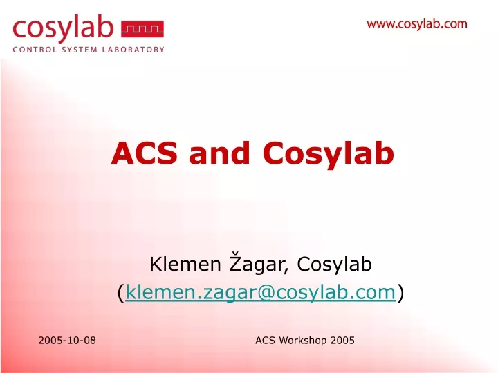 acs and cosylab