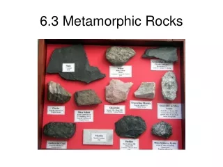 6.3 Metamorphic Rocks
