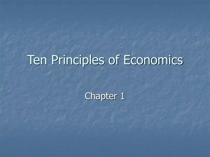ten principles of economics