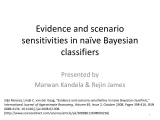 Evidence and scenario sensitivities in naïve Bayesian classifiers