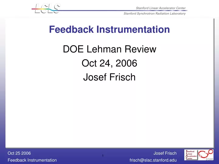 feedback instrumentation