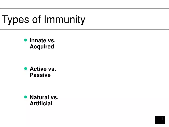 types of immunity