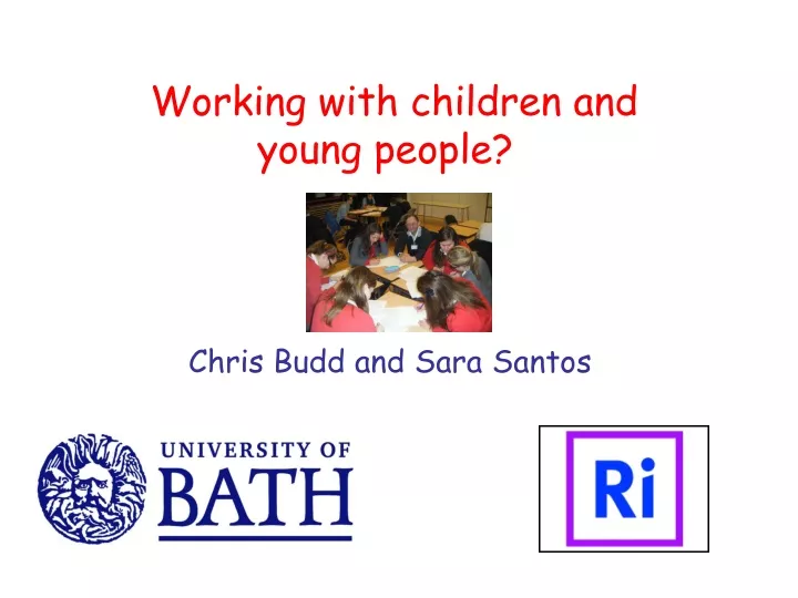 working with children and young people chris budd