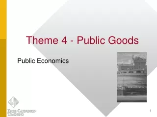 Theme 4 -  Public Goods