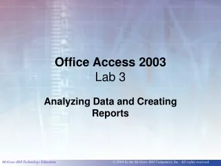 Office Access 2003 Lab 3