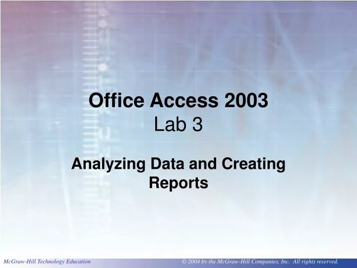 office access 2003 lab 3