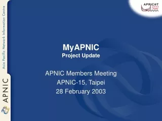 MyAPNIC Project Update