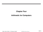 Chapter Four Arithmetic for Computers - slide 1