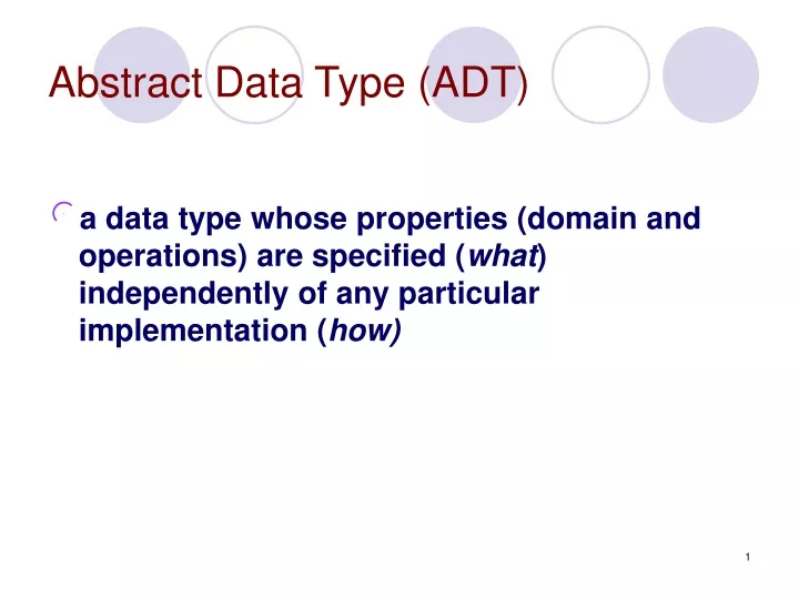 abstract data type adt