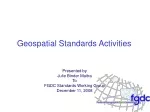 FGDC Geospatial Standards Activities Update - slide 1