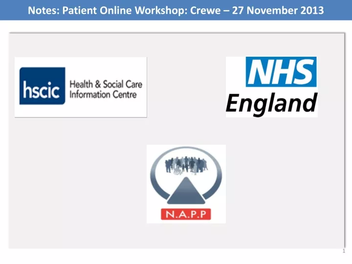 notes patient online workshop crewe 27 november