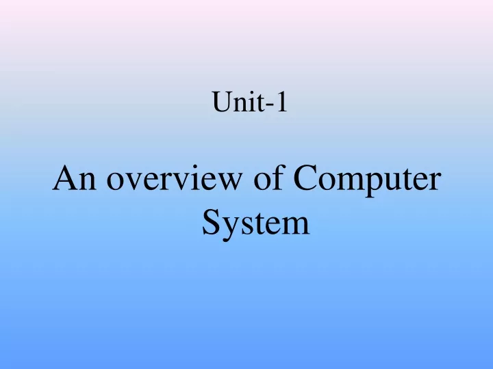 unit 1