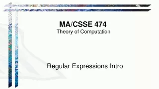 ma csse 474