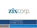Zix  CORPORATION October 15, 2013 - slide 1