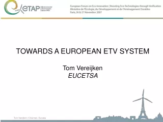 Tom Vereijken | Chairman, Eucetsa