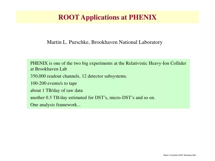 root applications at phenix