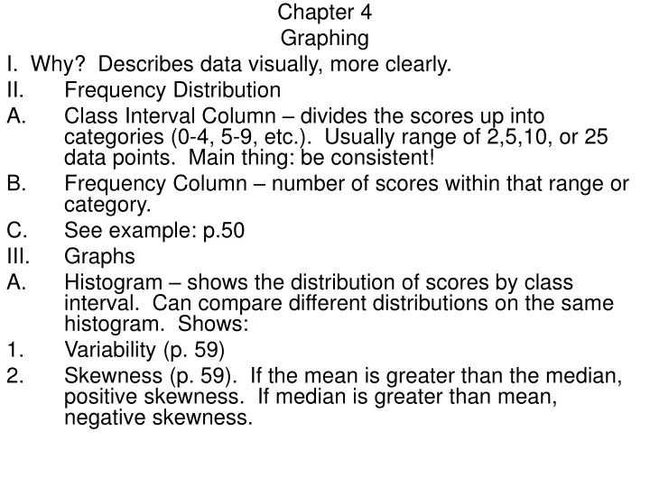 chapter 4 graphing i why describes data visually