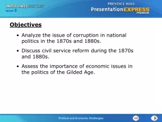 Analyze the issue of corruption in national politics in the 1870s and 1880s.